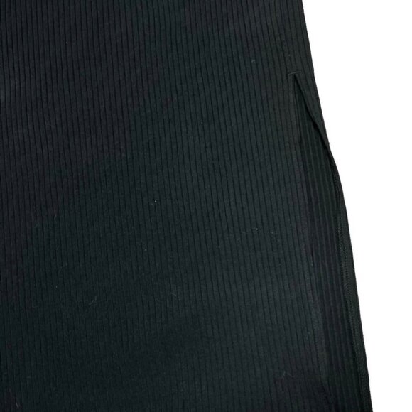 Time and true workwear bodycon ribbed black crop top button long skirt set XXL - Picture 3 of 4